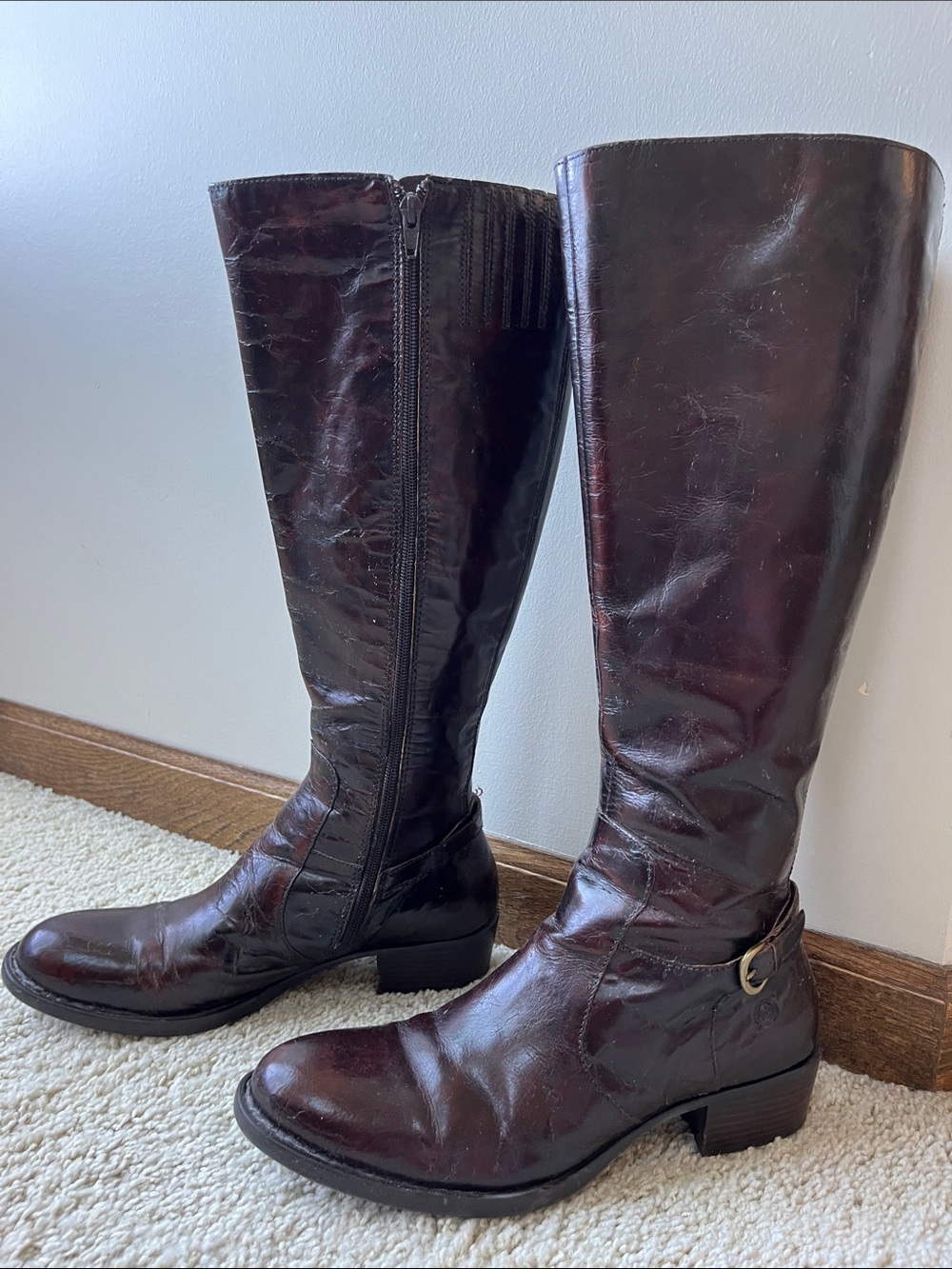 BORN Classic Women's Tall Riding Boots - Brown